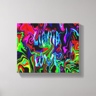 Vloeibare liefde ~ Ingepakt Canvas Abstract Modern Afdruk