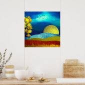 Vloeibare lucht landschap poster (Keuken)