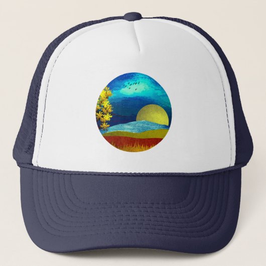 Vloeibare lucht landschap trucker pet (Voorkant)