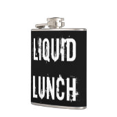 Vloeibare Lunch Grappige Vinyl Verpakte Flask Heupfles (Links)