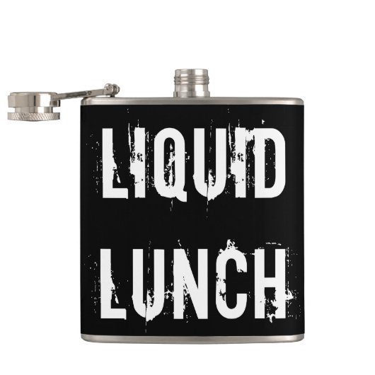 Vloeibare Lunch Grappige Vinyl Verpakte Flask Heupfles (Geopend)