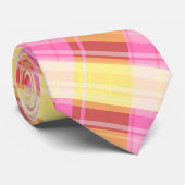 Vloeibare mannen stropdas rood, roze, geel, oranje (Opgerold)