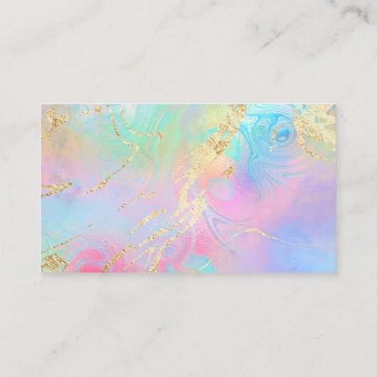 Vloeibare marmer faux folie dank u visitekaartje (Achterkant)