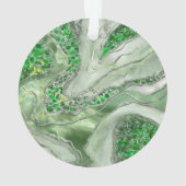 Vloeibare marmer - Gemstenen Jade Ornament (achterkant)