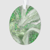 Vloeibare marmer - Gemstenen Jade Ornament (voorkant)