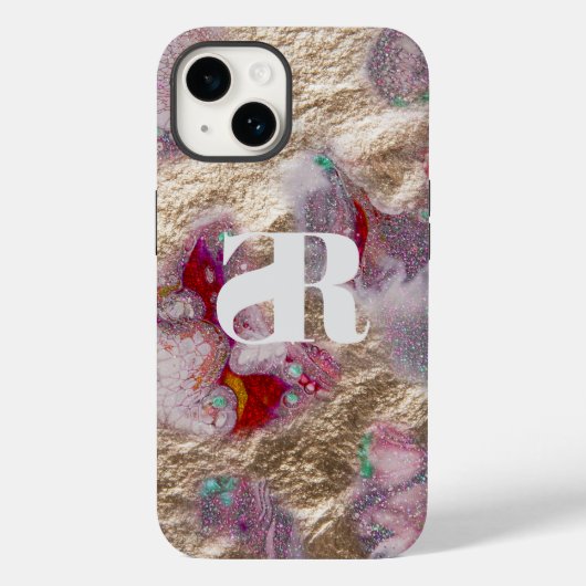 Vloeibare marmer Mix Abstract Modern Trendy Case-Mate iPhone Case (Achterkant)