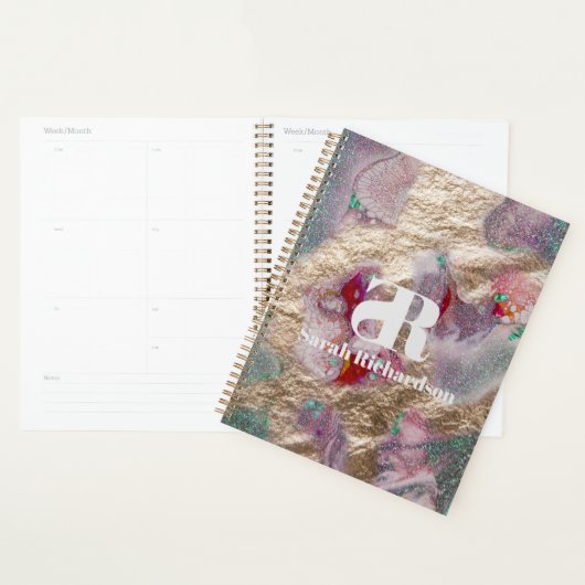 Vloeibare marmer Mix Abstract Modern Trendy Planner (Display)