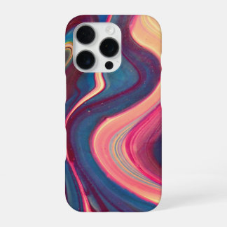 vloeibare marmer, vloeibare kunst, paars, pastel, iPhone 16 pro hoesje