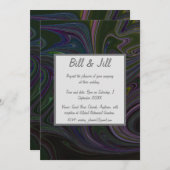 Vloeibare Marmeren Bruiloft Kaart (Voorkant / Achterkant)