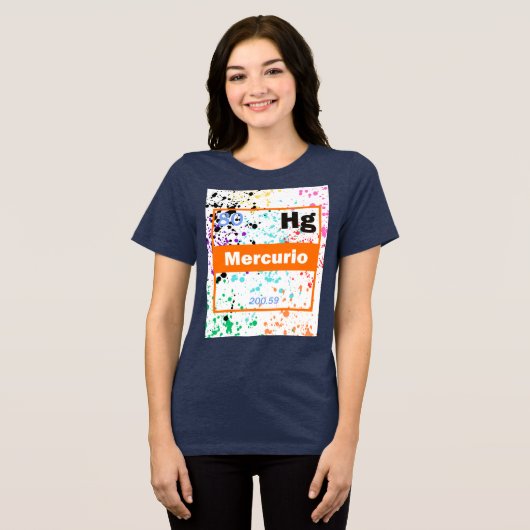 Vloeibare Metaal Spat Tri-Blend Shirt (Voorkant volledig)