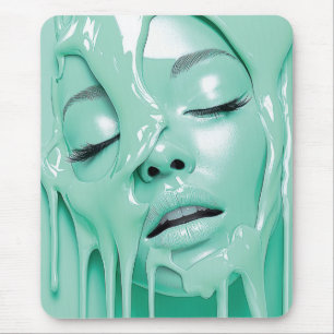 Vloeibare Mint Droom Meisje Abstracte Kunst Muismat