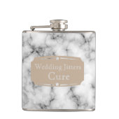 Vloeibare moed bruiloft Jitters crème marmer Heupfles (Voorkant)