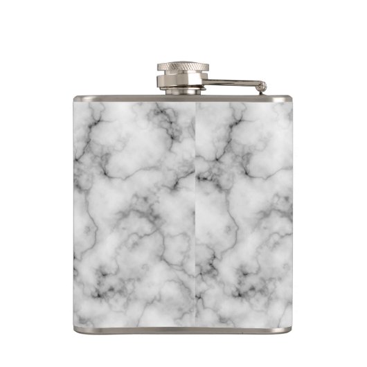 Vloeibare moed bruiloft Jitters crème marmer Heupfles (Achterkant)