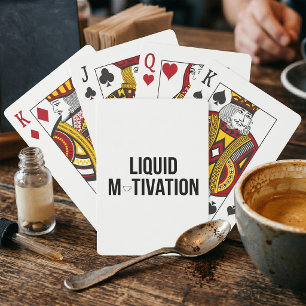 Vloeibare Motivatie Moderne Caffeïne Verslaafde Pokerkaarten