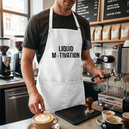 Vloeibare Motivatie Moderne Caffeïneverslaafde Standaard Schort