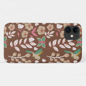 Vloeibare naadloze bloemen, bladeren, vlinder Case-Mate iPhone case (Achterkant (horizontaal))