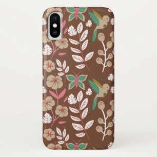 Vloeibare naadloze bloemen, bladeren, vlinder Case-Mate iPhone case