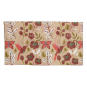 Vloeibare naadloze bloemen, vogels, vlinder kussensloop (Achterkant-Rechts)