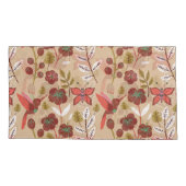 Vloeibare naadloze bloemen, vogels, vlinder kussensloop (Achterkant-Links)