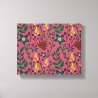 Vloeibare naadloze roze bloemen bladeren een tak