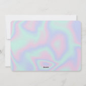 Vloeibare nephautholografische textuur Sneeuwvlokk Feestdagenkaart (Achterkant)