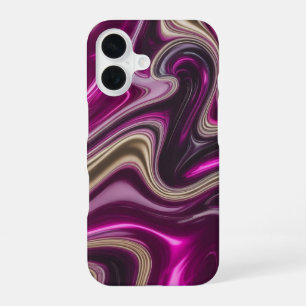 Vloeibare Orchidee Holografische Stroom iPhone 16 Hoesje