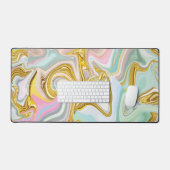 Vloeibare Pastel Goud   Bureaumat (Keyboard & Muis)