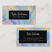 Vloeibare pastel kleuren haar huid nagels visitekaartje (Voorkant / Achterkant)