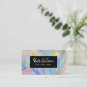 Vloeibare pastel kleuren haar huid nagels visitekaartje (Staand voorkant)