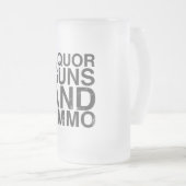 Vloeibare Pistolen en bruinkoolbriketten Matglas Bierpul (Voorkant rechts)