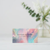 Vloeibare Regenboog Achtergrond Visitekaartje (Staand voorkant)