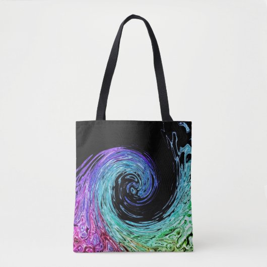 Vloeibare regenbooggolf Canvas tas (Voorkant)