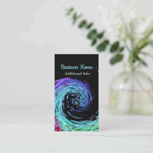 Vloeibare regenbooggolven Visitekaartje 2 (Staand voorkant)
