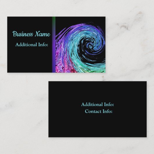 Vloeibare regenbooggolven Visitekaartje 3 (Voorkant / Achterkant)