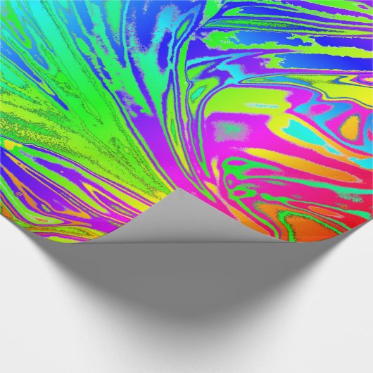 Vloeibare regenboogverf Abstracte Spletters Cadeaupapier (Hoek)