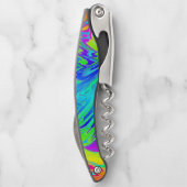 Vloeibare regenboogverf Abstracte Spletters Kurkentrekker (Achterkant)