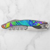 Vloeibare regenboogverf Abstracte Spletters Kurkentrekker (Achterkant)