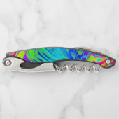 Vloeibare regenboogverf Abstracte Spletters Kurkentrekker (Voorkant)