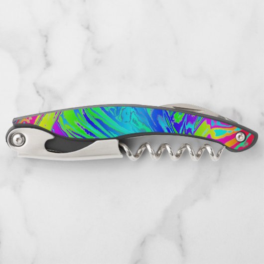 Vloeibare regenboogverf Abstracte Spletters Kurkentrekker (Voorkant)