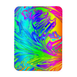 Vloeibare regenboogverf Abstracte Spletters Magneet