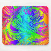 Vloeibare regenboogverf Abstracte Spletters Muismat (Voorkant)