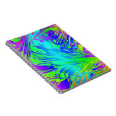 Vloeibare regenboogverf Abstracte Spletters Notitieboek (Rechterzijde)