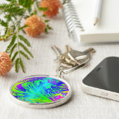 Vloeibare regenboogverf Abstracte Spletters Sleutelhanger (Zijkant)