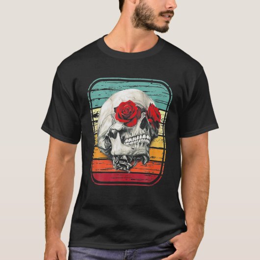 Vloeibare Rozen Retro Vintage T-shirt (Voorkant)