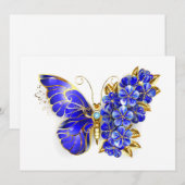 Vloeibare saffiervlinder aankondiging (Voorkant / Achterkant)