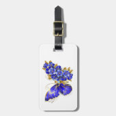 Vloeibare saffiervlinder bagagelabel (Voorkant verticaal)