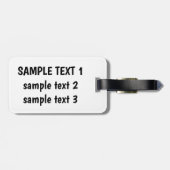 Vloeibare saffiervlinder bagagelabel (Achterkant horizontaal)