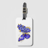 Vloeibare saffiervlinder bagagelabel (Voorkant (verticaal))