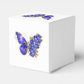 Vloeibare saffiervlinder bedankdoosjes (Achterkant)