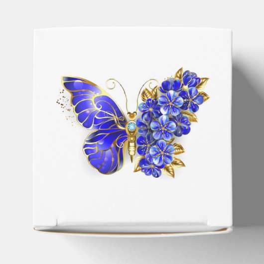 Vloeibare saffiervlinder bedankdoosjes (Bovenkant)